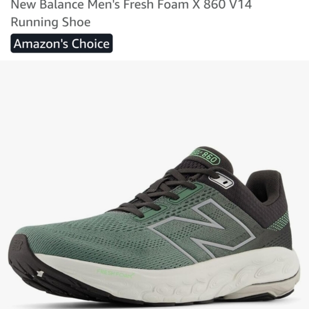 New Balance Fresh Foam X 860 V14 in Green and Black